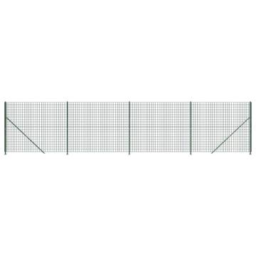 Wire Mesh Fence with Flange Green 1.8x10m - Durable & Safe