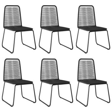 Outdoor Chairs 6 pcs Poly Rattan Black - Stylish & Durable