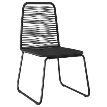 Outdoor Chairs 6 pcs Poly Rattan Black - Stylish & Durable