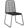 Outdoor Chairs 6 pcs Poly Rattan Black - Stylish & Durable