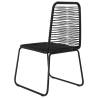 Outdoor Chairs 6 pcs Poly Rattan Black - Stylish & Durable