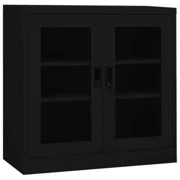 Office Cabinet Black 90x40x90 cm Steel for File Storage