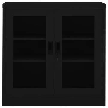 Office Cabinet Black 90x40x90 cm Steel for File Storage