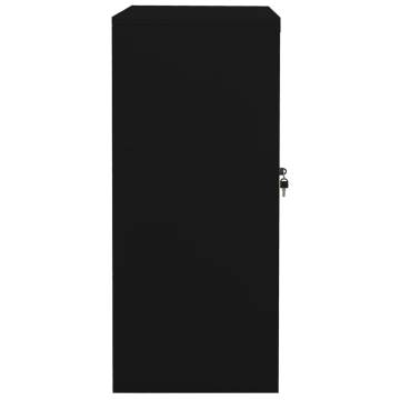 Office Cabinet Black 90x40x90 cm Steel for File Storage