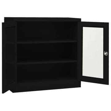 Office Cabinet Black 90x40x90 cm Steel for File Storage