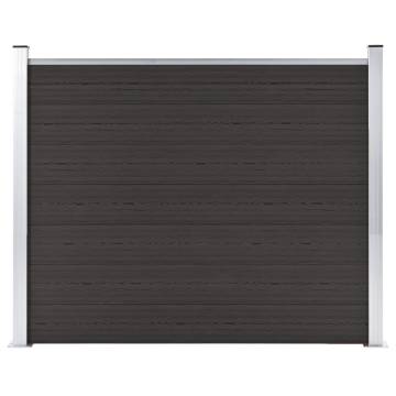 Fence Panel WPC 180x146 cm Black | Durable Garden Barrier