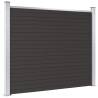 Fence Panel WPC 180x146 cm Black | Durable Garden Barrier