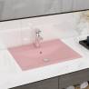 Luxury Basin with Faucet Hole Matt Pink 60x46 cm Ceramic Colour matte pink 