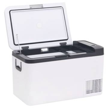 Cool Box with Handle - Black and White 18L Portable Cooler