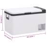 Cool Box with Handle - Black and White 18L Portable Cooler