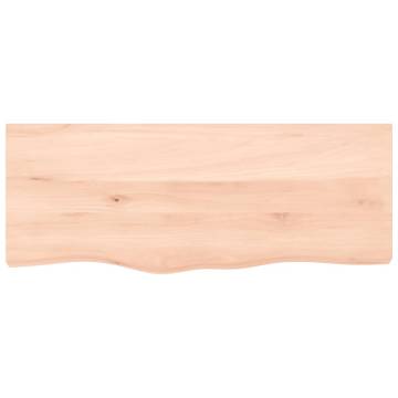 Table Top 100x40 cm | Solid Oak Wood - Untreated