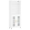 Stylish Highboard White 69.5x34x180 cm - Durable & Elegant