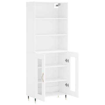 Stylish Highboard White 69.5x34x180 cm - Durable & Elegant