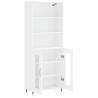 Stylish Highboard White 69.5x34x180 cm - Durable & Elegant