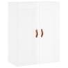 Stylish Highboard High Gloss White - 69.5x34x180 cm