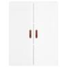 Stylish Highboard High Gloss White - 69.5x34x180 cm