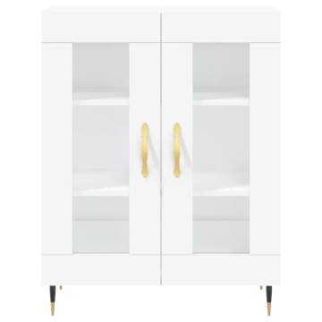 Stylish Highboard White 69.5x34x180 cm - Durable & Elegant