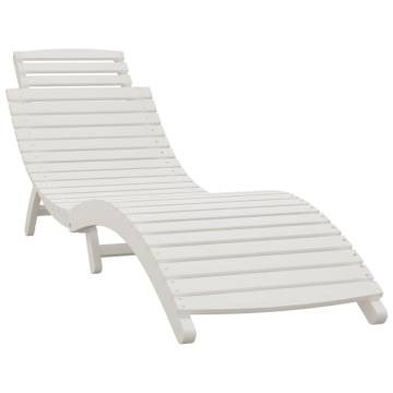 Classic White Sun Lounger - Solid Acacia Wood | HiPoMarket