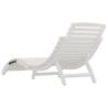 Classic White Sun Lounger - Solid Acacia Wood | HiPoMarket