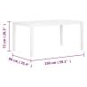 Garden Table 150x90x72 cm PP White - Stylish & Functional