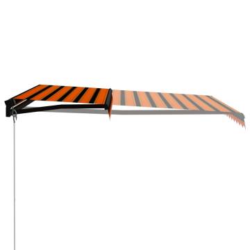 Manual Retractable Awning 300x250 cm - Orange and Brown