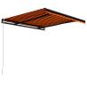 Manual Retractable Awning 300x250 cm - Orange and Brown