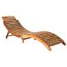 Sun Lounger Solid Acacia Wood Brown Colour brown Quantity in Package 1 