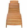 Sun Lounger Solid Acacia Wood - Comfortable Patio Relaxation