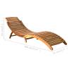 Sun Lounger Solid Acacia Wood - Comfortable Patio Relaxation