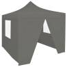 Foldable Party Tent Pop-Up with 4 Sidewalls 3x3 m Anthracite Colour anthracite Quantity in Package 1 