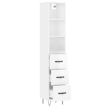 Highboard High Gloss White - Stylish & Durable Storage Solution