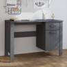 Desk HAMAR Dark Grey 113x50x75 cm Solid Wood Pine Colour dark grey 