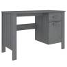 Desk HAMAR Dark Grey 113x50 cm - Solid Wood Pine | HipoMarket