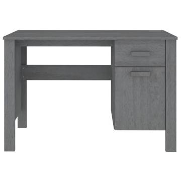 Desk HAMAR Dark Grey 113x50 cm - Solid Wood Pine | HipoMarket