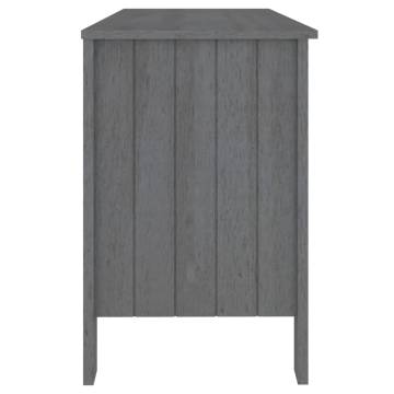 Desk HAMAR Dark Grey 113x50 cm - Solid Wood Pine | HipoMarket