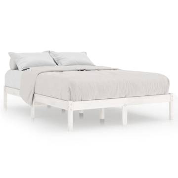 White Solid Wood Bed Frame 180x200 cm Super King Size