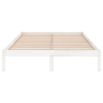 White Solid Wood Bed Frame 180x200 cm Super King Size