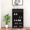 Shoe Cabinet Black 60x34x105 cm Solid Wood Pine Colour black Quantity in Package 1 Number of Number of shelves 