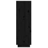 Black Shoe Cabinet 60x34x105 cm - Solid Pinewood Storage