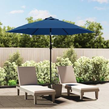 Outdoor Parasol with Metal Pole 300 cm - Azure | HipoMarket