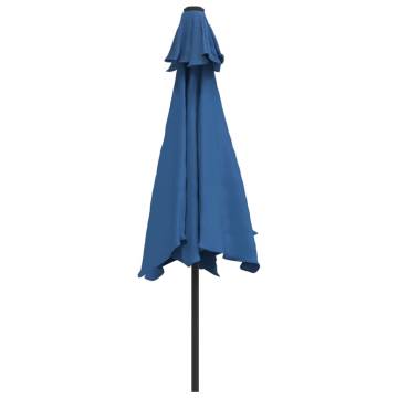 Outdoor Parasol with Metal Pole 300 cm - Azure | HipoMarket