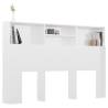 High Gloss White Headboard Cabinet - Stylish Bedroom Storage