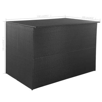 Garden Storage Box Black 150x100x100 cm | Durable & Stylish