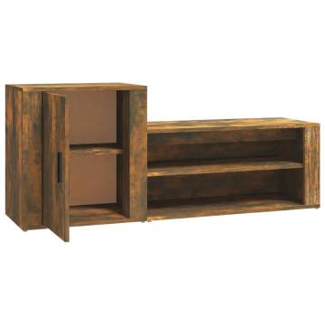 Shoe Cabinet Smoked Oak 130x35x54 cm | Stylish & Practical Storage