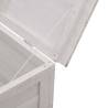 Garden Storage Box White - 198.5x50x56.5 cm Solid Fir Wood