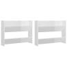 Wall Shoe Cabinets - High Gloss White 2 pcs | Hipomarket