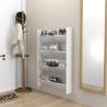 Wall Shoe Cabinets - High Gloss White 2 pcs | Hipomarket