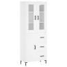 Stylish Highboard White 69.5x34x180 cm | Hipomarket UK