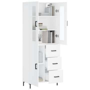 Stylish Highboard White 69.5x34x180 cm | Hipomarket UK