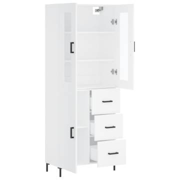 Stylish Highboard White 69.5x34x180 cm | Hipomarket UK